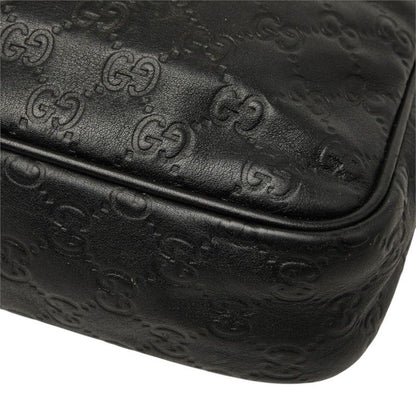 Gucci Guccissima Crossbody Shoulder Bag Black Leather — view 4
