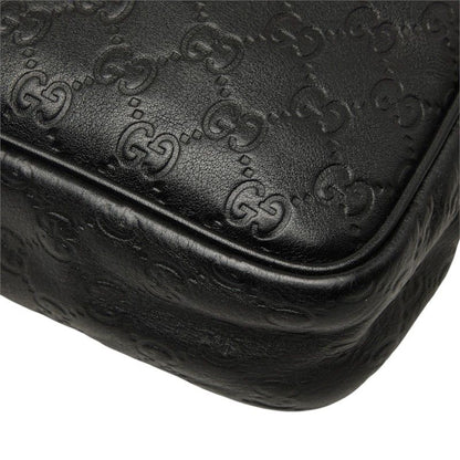 Gucci Guccissima Crossbody Shoulder Bag Black Leather — view 6