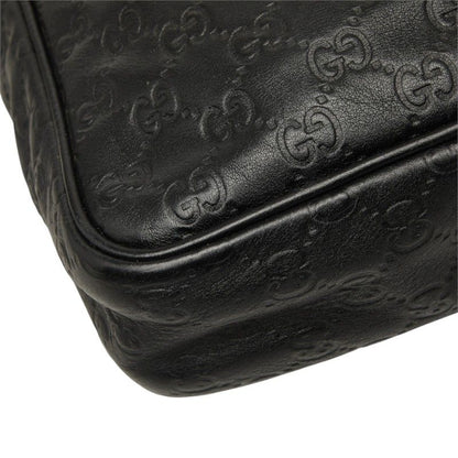 Gucci Guccissima Crossbody Shoulder Bag Black Leather — view 5