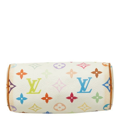 Louis Vuitton Monogram Multicolor Mini Speedy Shoulder Bag White Leather — view 3