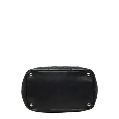Chanel Cambon Line Quilted CC Logo Tote Bag Black Patent Calf Leather — view 3