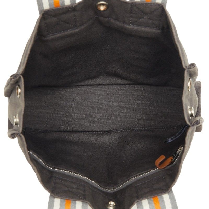 Hermes Fourre Tout PM Tote Bag Limited Gray White Orange Canvas — view 8