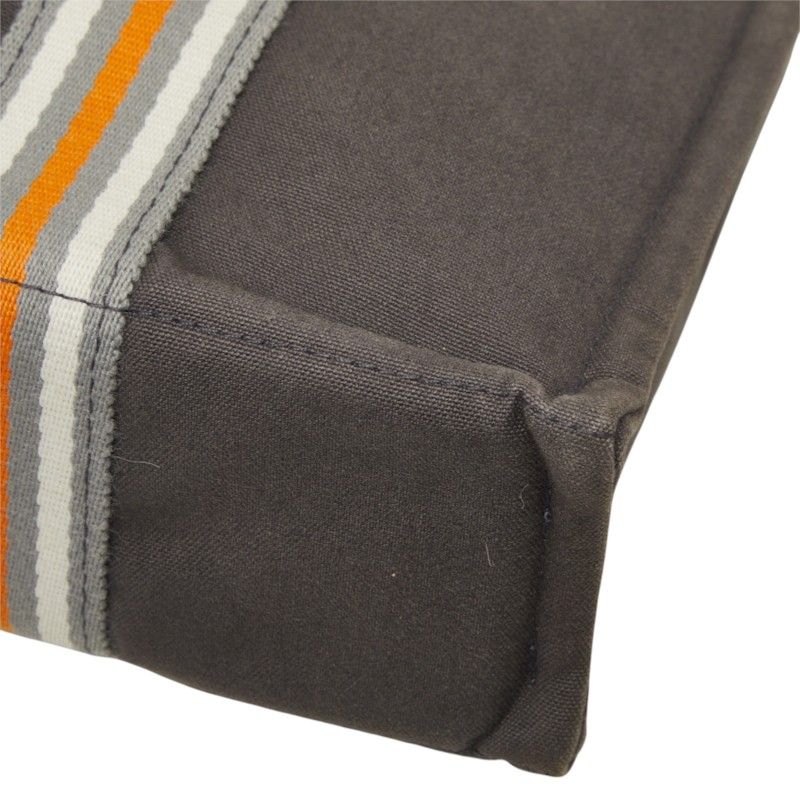 Hermes Fourre Tout PM Tote Bag Limited Gray White Orange Canvas — view 6