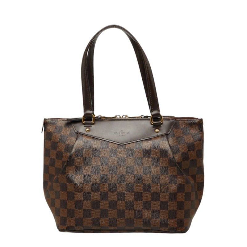 Louis Vuitton Damier Westminster PM Tote Shoulder Bag Brown Leather