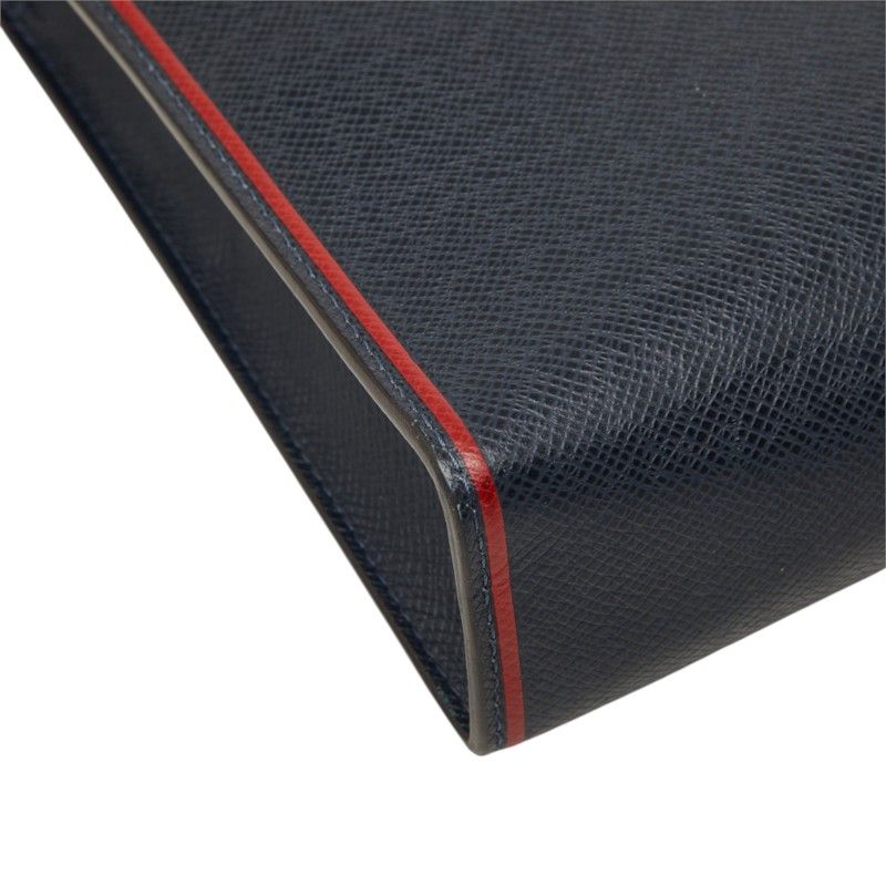 Louis Vuitton Taiga Pochette Voyage Clutch Navy Blue Marine Leather — view 5