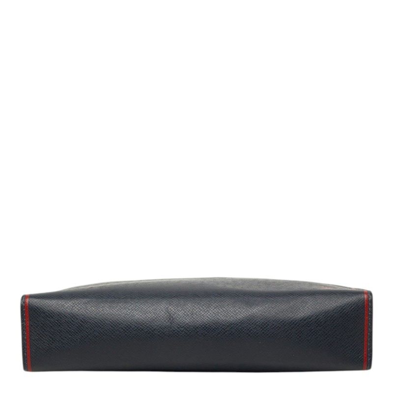 Louis Vuitton Taiga Pochette Voyage Clutch Navy Blue Marine Leather — view 3