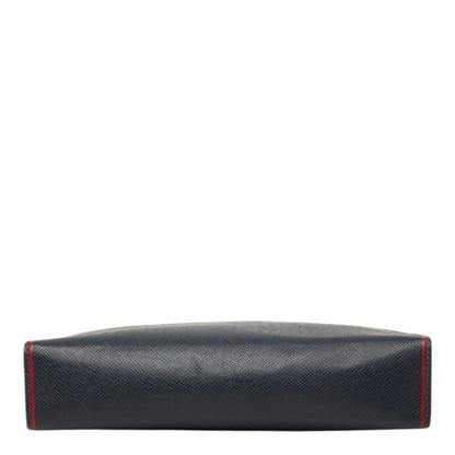 Louis Vuitton Taiga Pochette Voyage Clutch Navy Blue Marine Leather — view 3