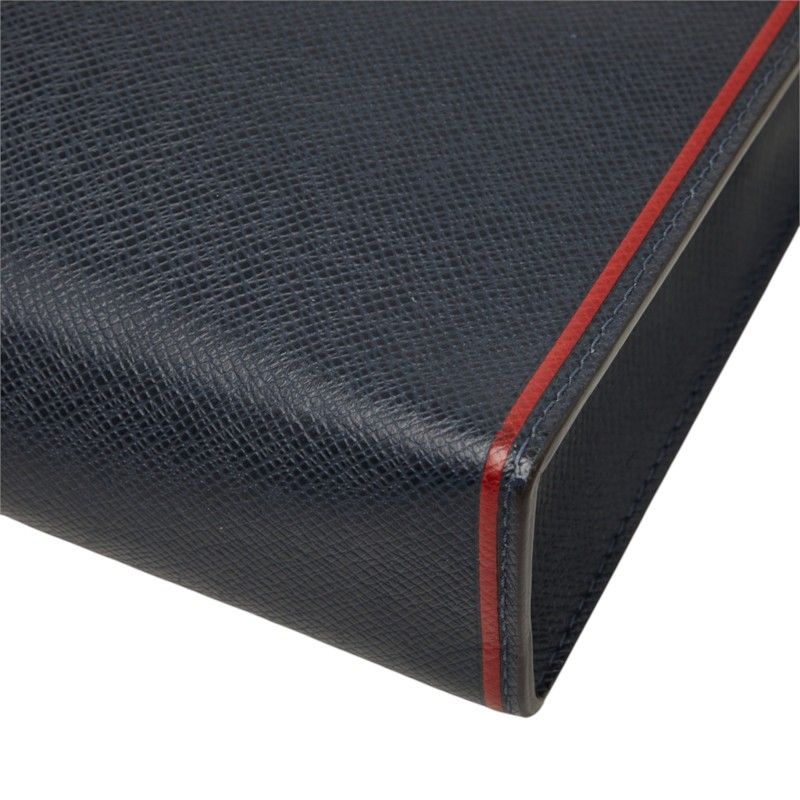 Louis Vuitton Taiga Pochette Voyage Clutch Navy Blue Marine Leather — view 6