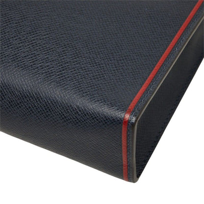 Louis Vuitton Taiga Pochette Voyage Clutch Navy Blue Marine Leather — view 6