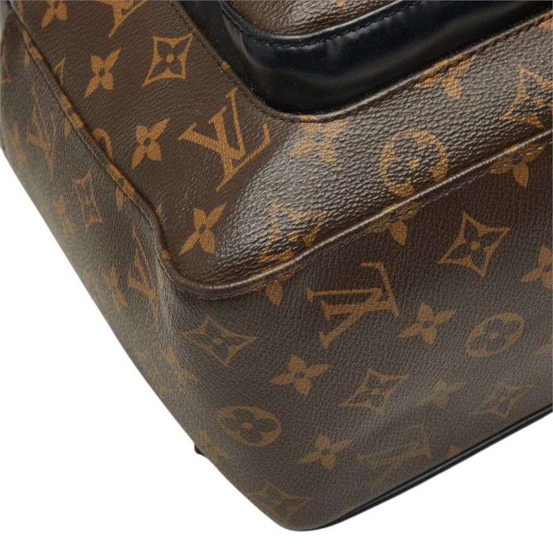 Louis Vuitton Monogram Macassar Josh Backpack Brown Leather — view 5