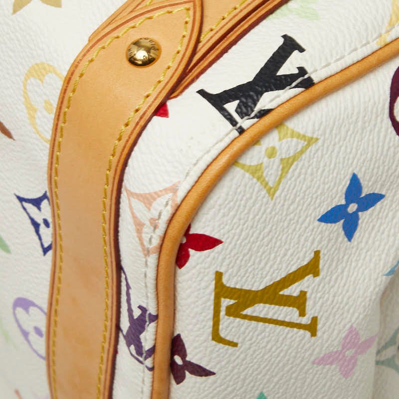 Louis Vuitton Monogram Multicolor Priscilla Handbag Blanc White Leather — view 6