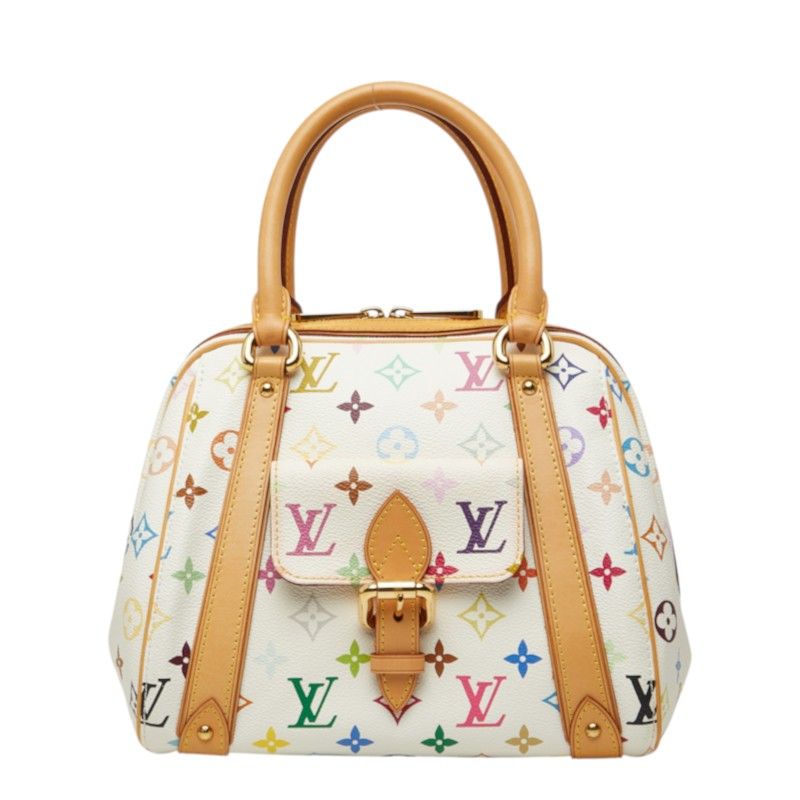 Louis Vuitton Monogram Multicolor Priscilla Handbag Blanc White Leather