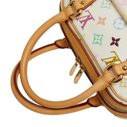 Louis Vuitton Monogram Multicolor Priscilla Handbag Blanc White Leather — view 4