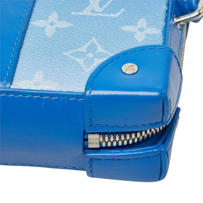 Louis Vuitton Monogram Clouds Soft Trunk Wallet Round Zip Shoulder Bag Blue — view 4