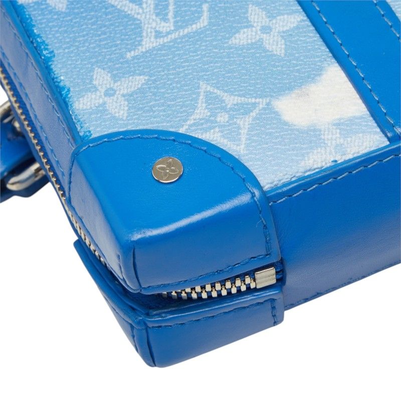 Louis Vuitton Monogram Clouds Soft Trunk Wallet Round Zip Shoulder Bag Blue — view 7