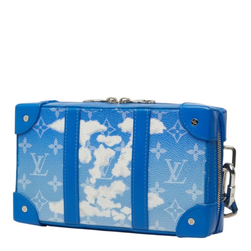 Louis Vuitton Monogram Clouds Soft Trunk Wallet Round Zip Shoulder Bag Blue — view 2