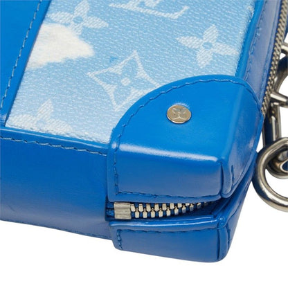 Louis Vuitton Monogram Clouds Soft Trunk Wallet Round Zip Shoulder Bag Blue — view 6