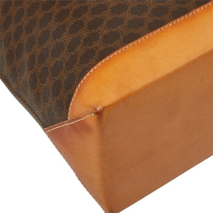 Celine Macadam Tote Shoulder Bag Brown Leather — view 5