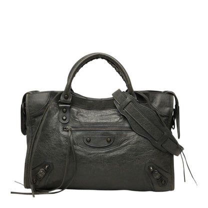 Balenciaga the City 2-Way Shoulder Bag Green Leather