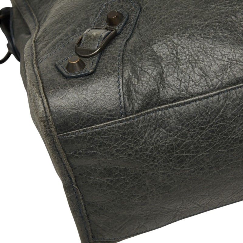Balenciaga the City 2-Way Shoulder Bag Green Leather — view 5