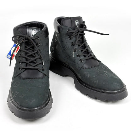 Louis Vuitton Shoes LV Gold Line Ankle Boots Leather Black — view 6