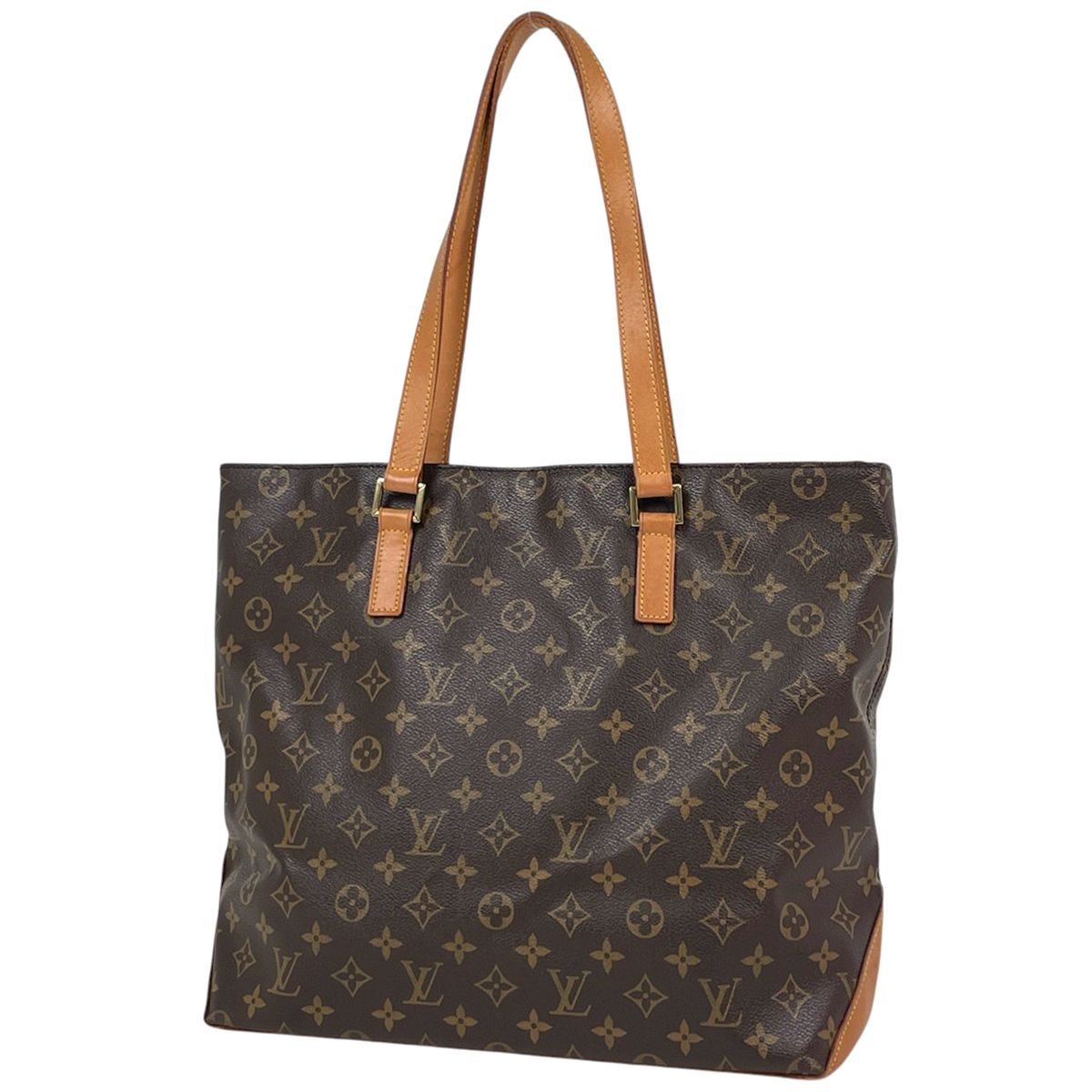 Louis Vuitton Cabas Mezzo Tote Shoulder Bag Monogram Brown