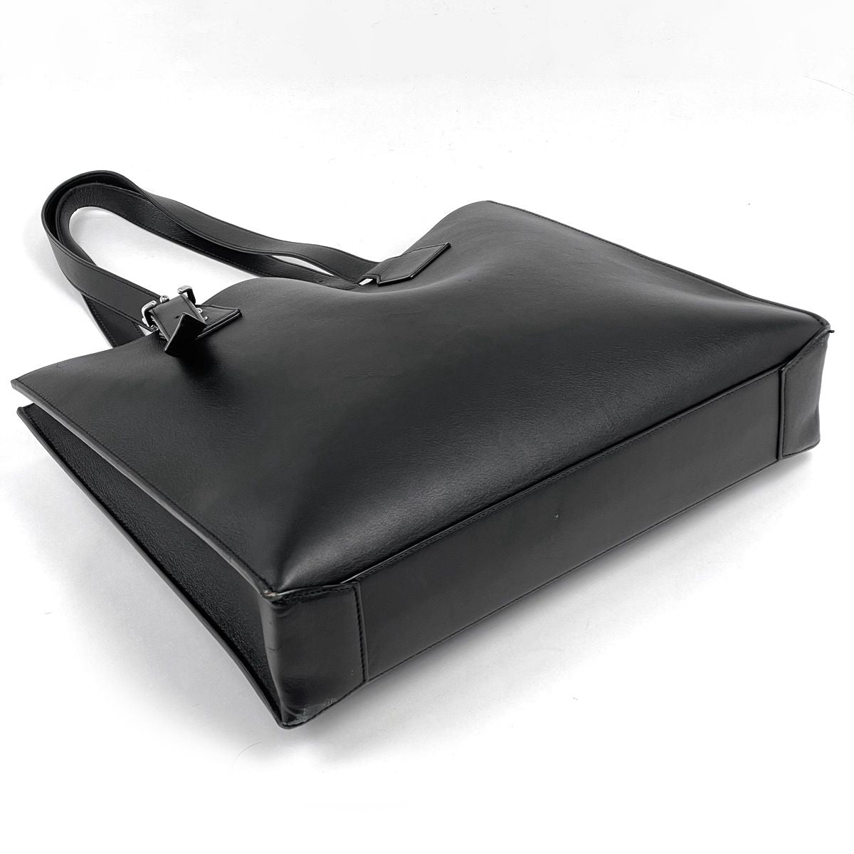 Loewe Tote Bag Anagram Buckle Horizontal Leather Black — view 2