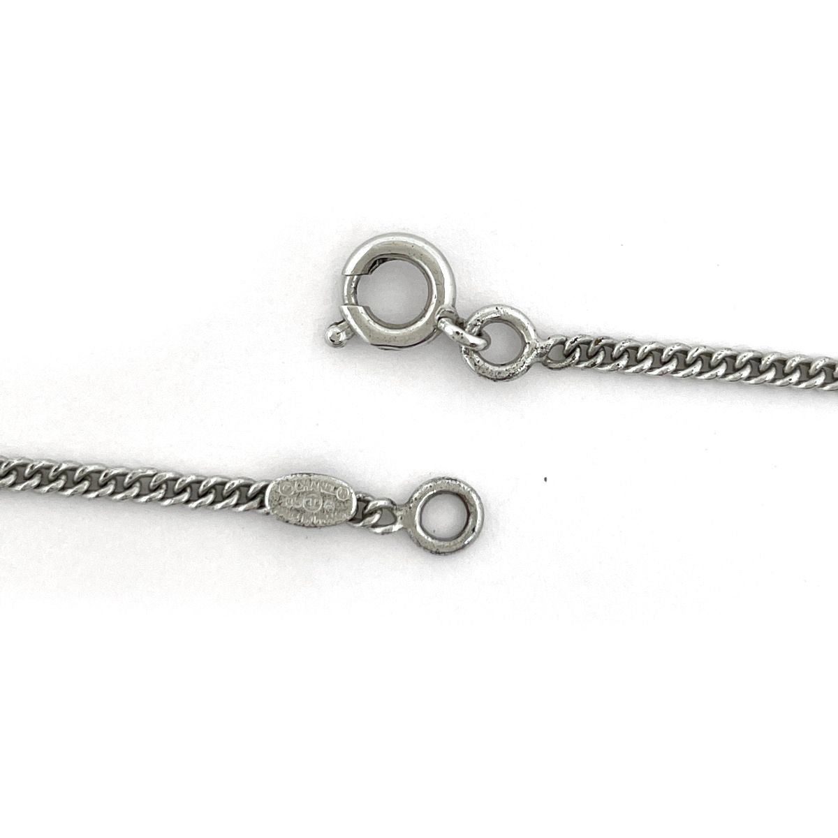 Chanel Necklace CC Logo Flower Silver Plated — view 3