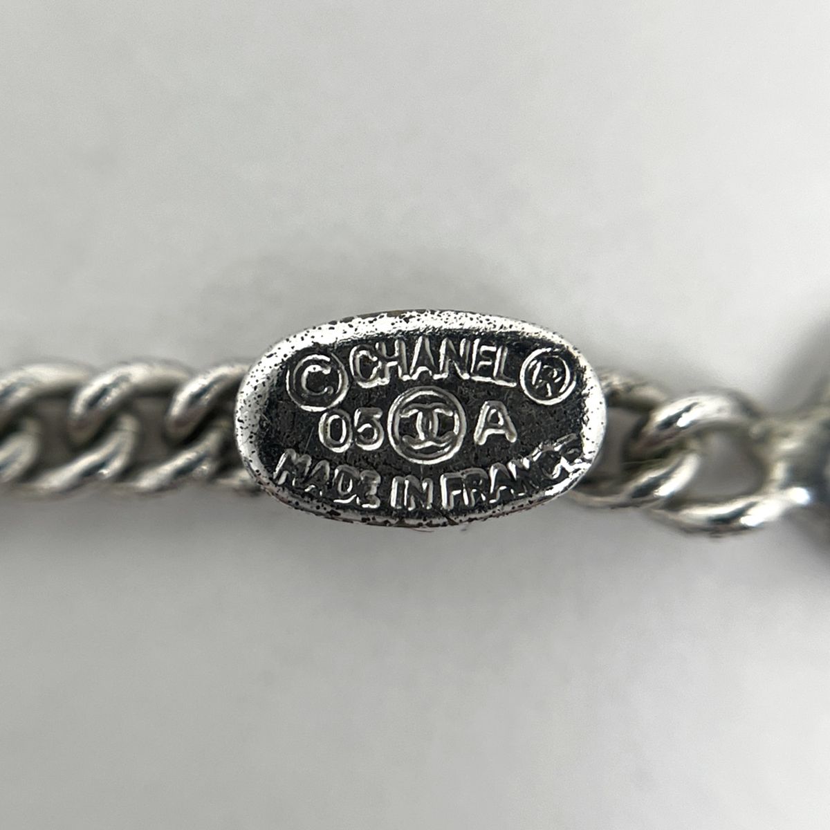 Chanel Necklace CC Logo Flower Silver Plated — view 5