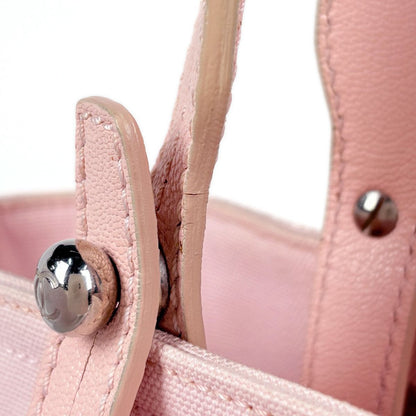 Chanel Tote Bag Paris Biarritz PM CC Logo Canvas Pink — view 6