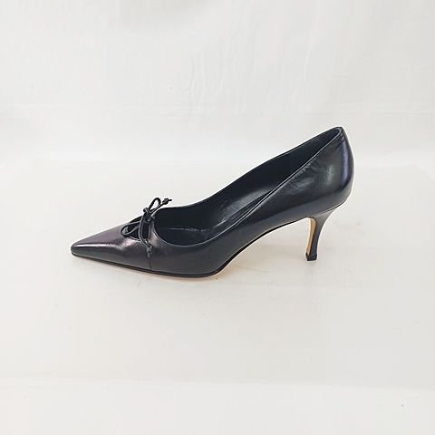 Gucci Pumps Heels Pointed Toe Leather Ribbon Black — view 5