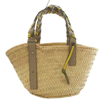 Loewe Anagram Basket Bag Small Bag Hand Palm Leaf Leather Beige Khaki — view 2