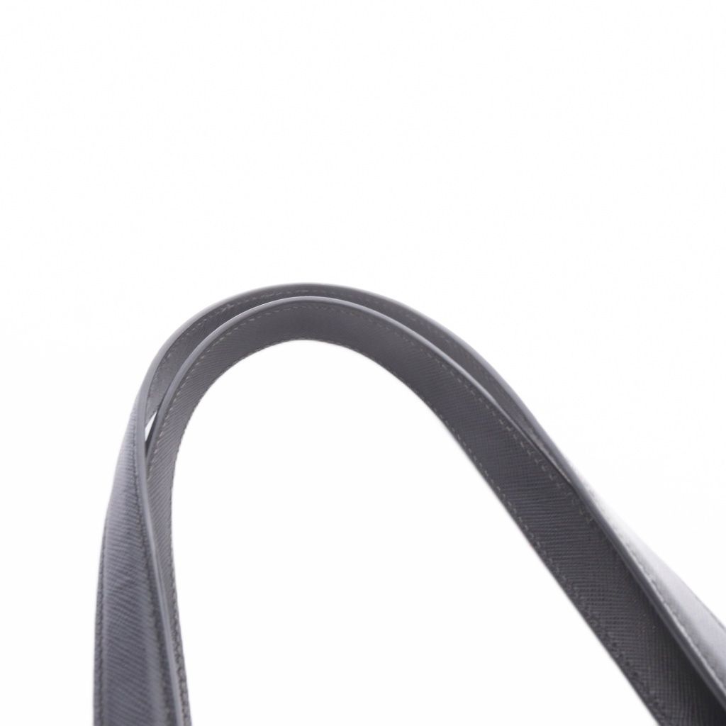 Prada Tessuto Triangular Plate Tote Bag Black — view 7