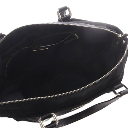 Prada Tessuto Triangular Plate Tote Bag Black — view 8