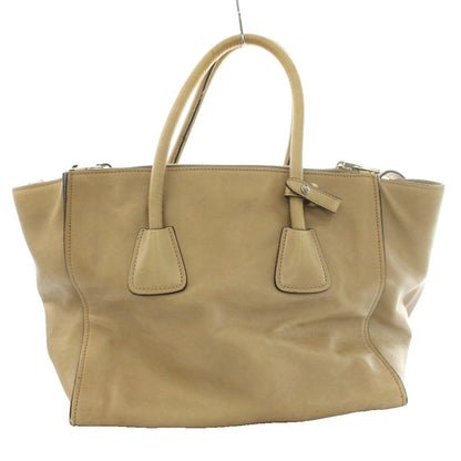 Prada Glace Calfskin Twin Pocket Double Handle Satchel 2-Way Hand Shoulder — view 2