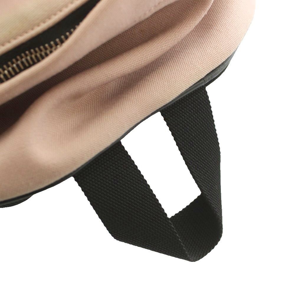 Saint Laurent Paris Leather Trim Backpack Canvas Pink Black — view 5