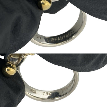 Tiffany & Co Hook & Eye Love Knot Ring Silver Yellow Gold — view 3