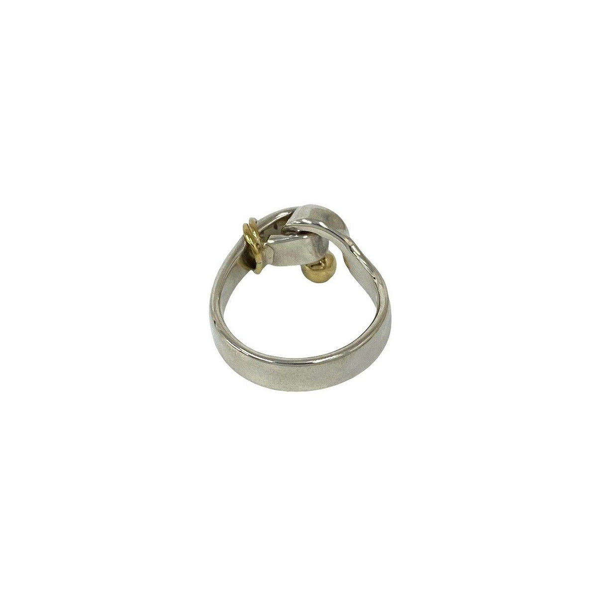 Tiffany & Co Hook & Eye Love Knot Ring Silver Yellow Gold — view 6
