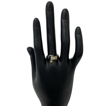 Tiffany & Co Hook & Eye Love Knot Ring Silver Yellow Gold — view 2