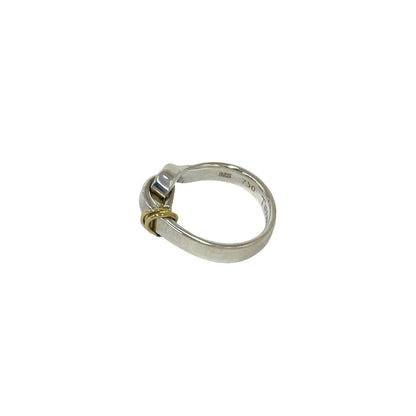 Tiffany & Co Hook & Eye Love Knot Ring Silver Yellow Gold — view 4