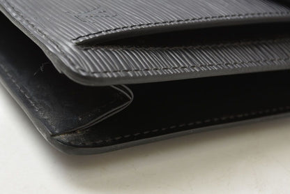 Louis Vuitton Clutch Vintage Epi Pochette Series Dragonne Noir Black — view 5