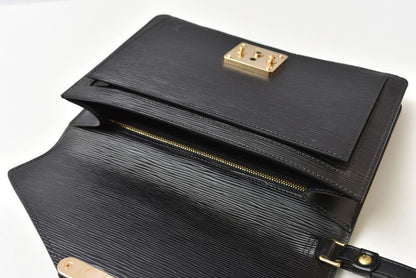 Louis Vuitton Clutch Vintage Epi Pochette Series Dragonne Noir Black — view 6