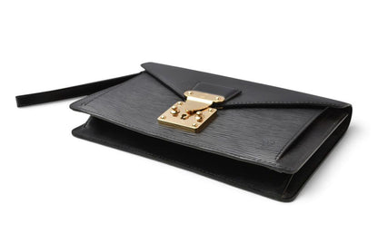 Louis Vuitton Clutch Vintage Epi Pochette Series Dragonne Noir Black — view 2