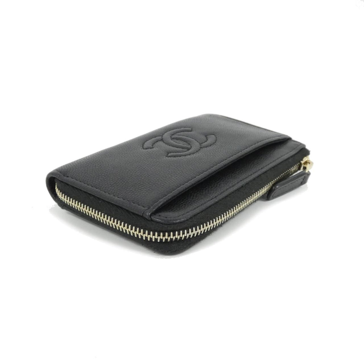 Chanel Card Case Card Holders Black — view 3