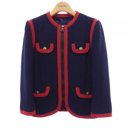 Gucci Collarless Jacket Navy