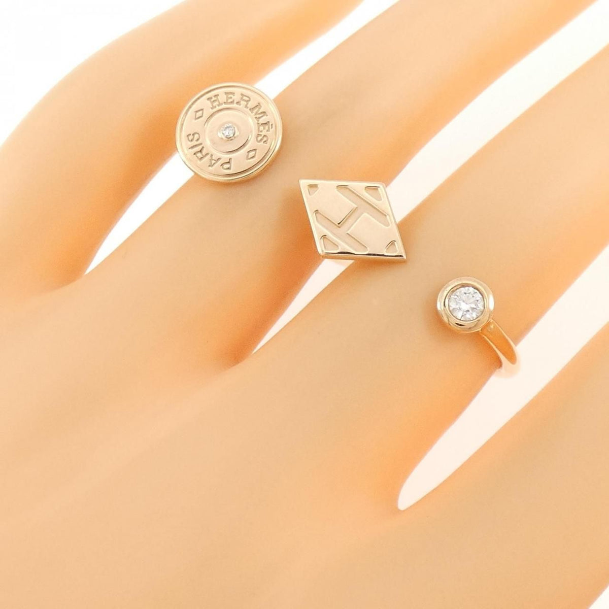 Hermes Diamond Ring Gold — view 5