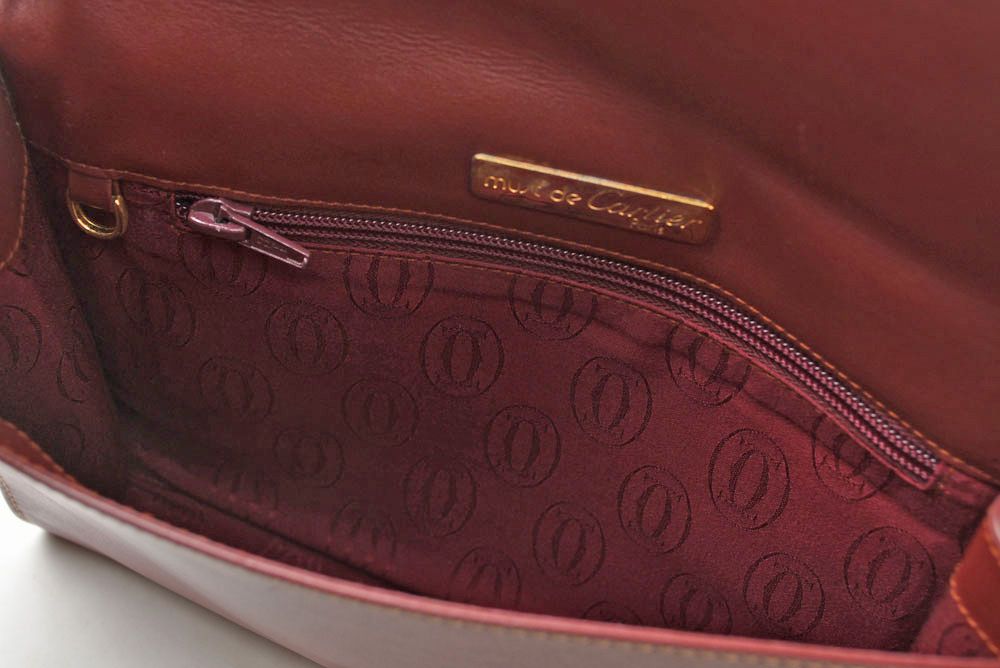 Cartier Clutch Must de Cartier Vintage Leather Bordeaux — view 8