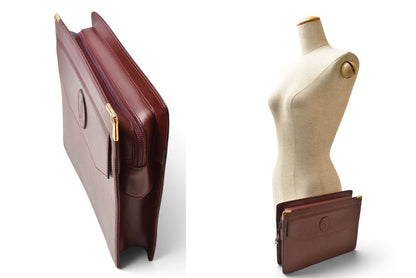 Cartier Clutch Must Line Vintage Leather Bordeaux — view 2