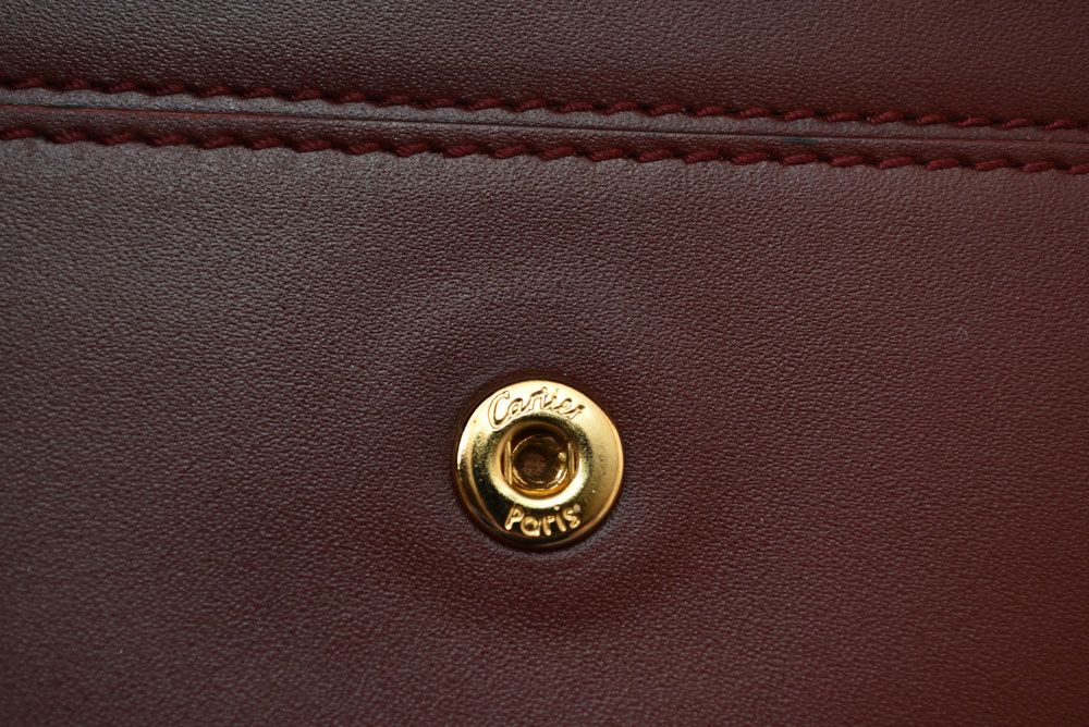 Cartier Clutch Must Line Vintage Leather Bordeaux — view 6