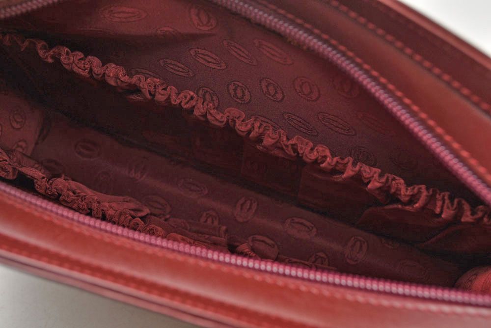 Cartier Clutch Must Line Vintage Leather Bordeaux — view 7
